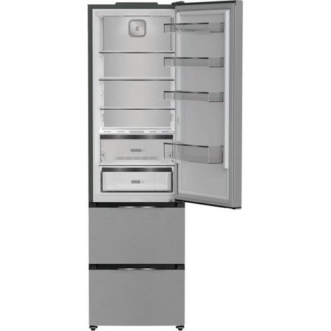 Whirlpool – Réfrigérateur multiportes 351 L – Dual NoFrost – Classe D – Multiflow – 203,5x59,5x66,3 – Inox – Écran extérieur (1/4)