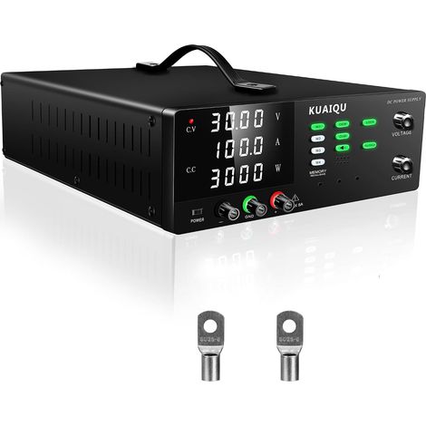 Alimentation de Laboratoire 30V 100A 3000W avec Stockage/OCP/OVP/OUTPUT/Encodeur Alimentation Stabilisée Réglable pour Recharge Batterie/Lampadaires LED (1/5)