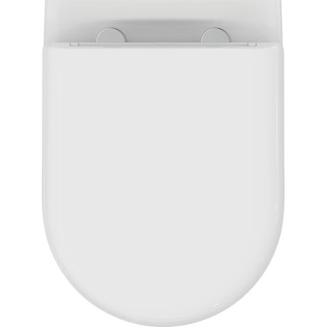 Paquete combinado para inodoro suspendido EXACTO sin borde de descarga, con tapa blanda, 355 x 480 blanco IDEAL STANDARD