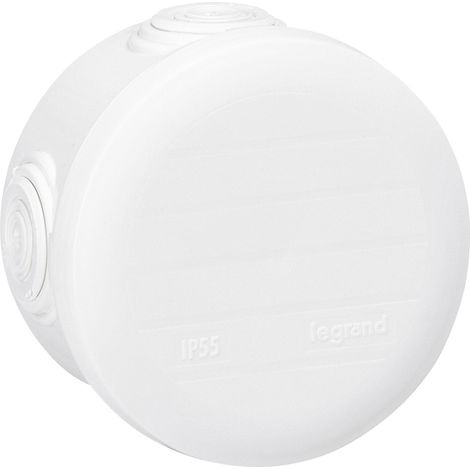 Legrand - Boîte de dérivation ronde - Ø70 mm, ép. 45mm - Fermeture par enclipsage - Blanc