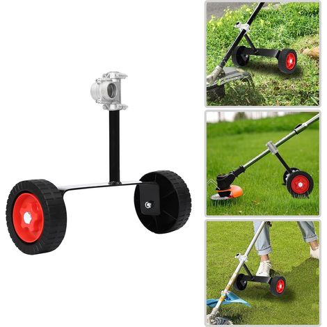 Tragbare Stützräder für Rasenmäher, Stützräder für Rasenmäher, Stützräder für Freischneider, verstellbare Stützräder für Unkrautstecher, Zubehör für Gartenrasenmäher (1/5)