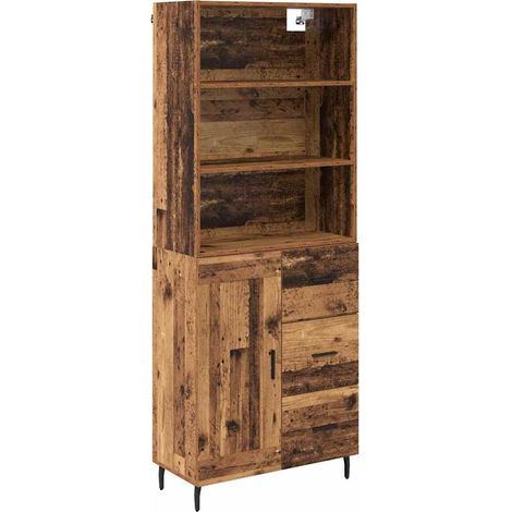 Buffet  Haut Armoire avec tiroir Bois Ancien 69,5 x 34 x 180 cm (1/5)