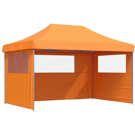 Tendone per Feste Pieghevole Pop-Up con 3 Pareti Arancione vidaXL (1/5)