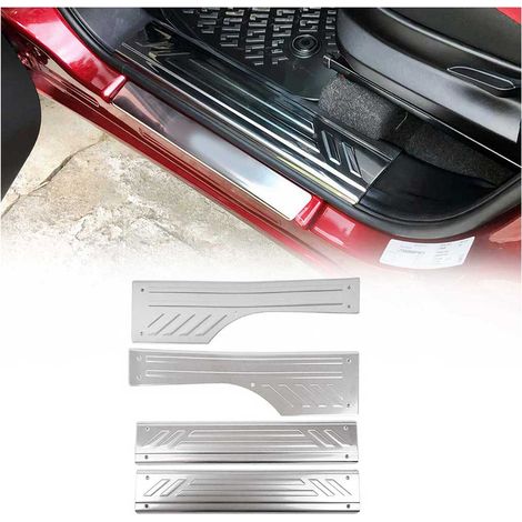 OMAC Couverture de Seuil de Porte - Compatible avec Fiat Doblo 2010-2020 - Protection Seuil de Porte - Plinthe - Plaque de Pas de portière décorative - Garniture de Seuil de Porte 4 Pcs (1/5)