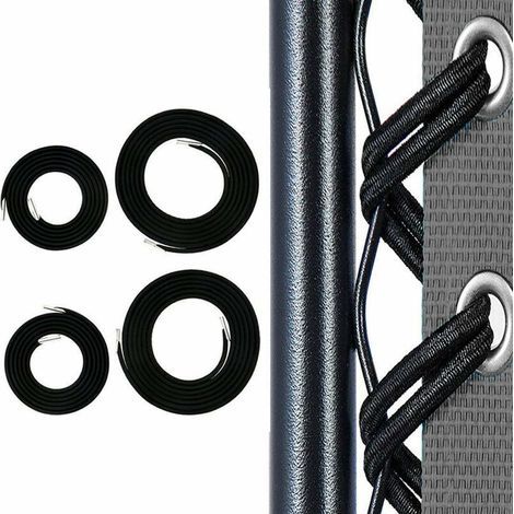 Corde de rechange, 4 cordes élastiques universs en dent pour chaise pliante et inclinable à gravité zéro, chaise lone de jardin, chaise lone, chaise lone (noir) (1/3)