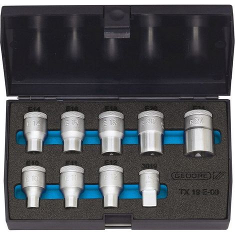 Set di bussole TX 19 E-09 9 pezzi 1/2 pollice E10-E24 (1/5)