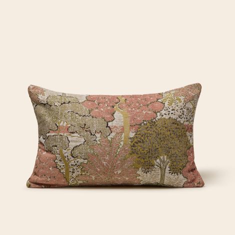 Housse de coussin en Jacquard motif forêt  ALISIA (1/4)