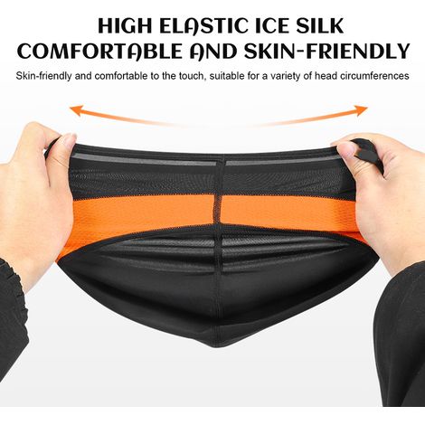 Cagoule anti-UV et coupe-vent pour cyclisme et moto, en soie glacée homme/femme, compatible avec casque (1/4)