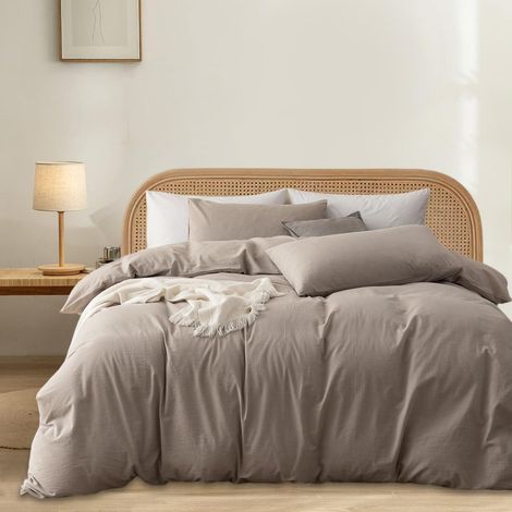 1 Parure de lit coton, housse de couette 140x200cm, taie 65x65cm, certification Oeko-Tex, chambre adulte enfant