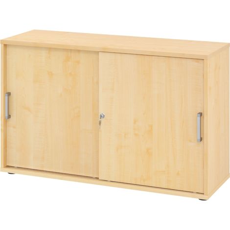 bümö Schiebetürenschrank office - 2 Ordnerhöhen   Ahorn