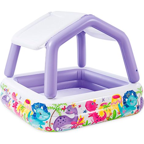 Piscina Gonfiabile Quadra Acquario con Parasole +2 Anni 157 CMX157X122H (1/5)