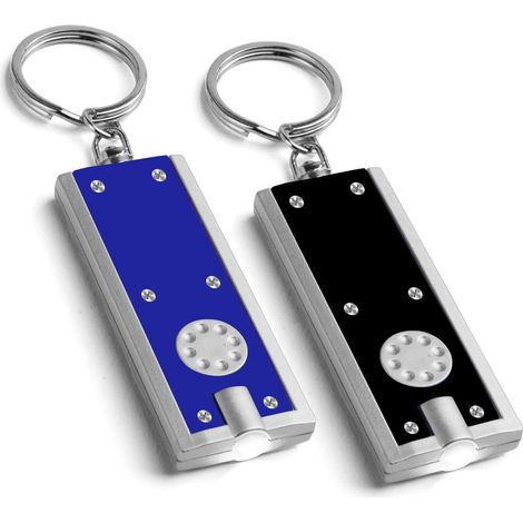 2pk LED portachiavi piccola torcia luce Torcia tascabile piccola luminosa con batterie integrate Piccola torcia LED mini portachiavi torcia per uso esterno, di emergenza e quotidiano Mini torce per
