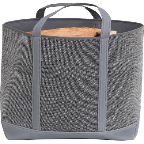 Sac à bûches et à granulés Belharra gris - Le Marquier (1/3)