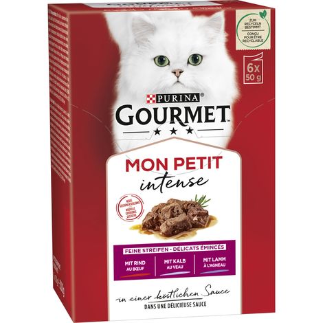 Gourmet Mon Petit mit Rind Kalb und Lamm 6x 50g Gourmet Mon Petit Nassfutter Katze (1/3)