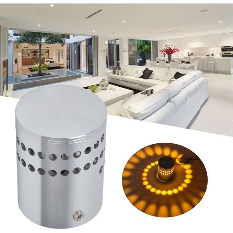 Applique murale LED 3W en aluminium, applique murale spirale LED moderne et créative, lampe de chevet pour salon, lampe décorative multi-orifices pour bar ou couloir, lumière jaune (1/5)