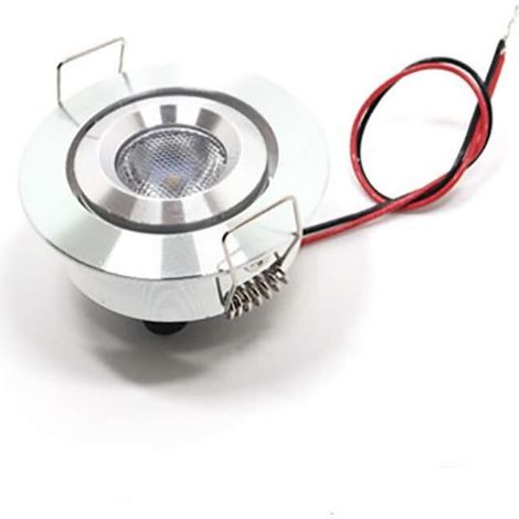 Petit spot LED encastrable 3W 380lm DC12-24V perçage 44-46mm - Blanc Chaud 3000K (1/4)