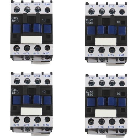 Relais de démarrage moteur triphasé 4X Power AC Contactor 1NO AC 220V 50/60Hz à bobine 32A (1/5)