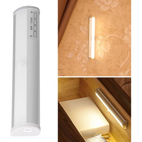 LED-Nachttischlampe mit 10 Bewegungsmeldern, LED-Nachtlicht ohne Bohren, warmes Licht, ideal für Kleiderschrank oder Nachttisch. (1/5)