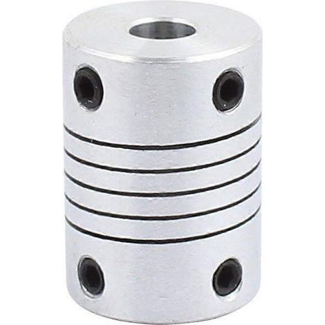 6 mm bis 8 mm Wellenkupplung, 25 mm Länge, 18 mm Durchmesser, Schrittmotorkupplung, Aluminiumlegierungs-Gelenkverbinder für 3D-Drucker, CNC-Maschinen, DIY-Encoder