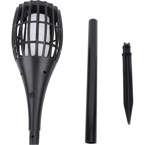 Solarbetriebene Taschenlampen mit flackernder, warmgelber Flamme, wasserdicht, für den Außeneinsatz