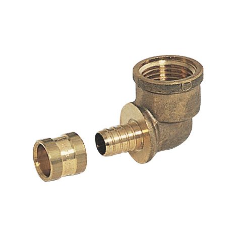 COMAP Raccord PER à glissement - Coude - Diamètre ⌀16 mm - Femelle 1/2" (15x21) - Pexy pour Tubes PER - 4337-02