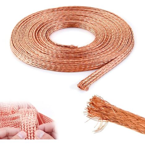 Mèche à dessouder en cuivre Pur tressé Anti-interférences Largeur 6 mm Outil de réparation de Fil de cuivre - 5 m (1/5)