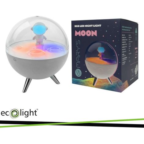 LAMPADA NOTTE MARY S LED RGB MOON BIANCO (1/2)
