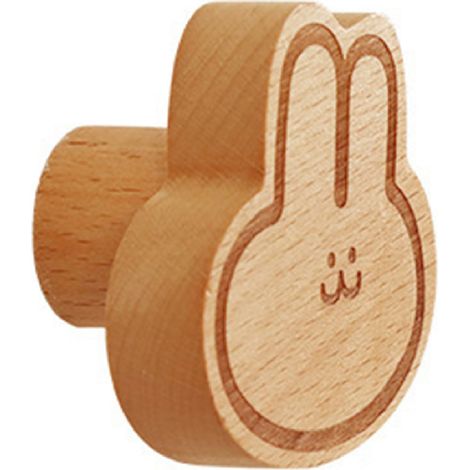 Niedlicher Holzhaken in Hasenform, multifunktionaler Tierkopf für Schlafzimmer/Eingangsbereich (1/5)