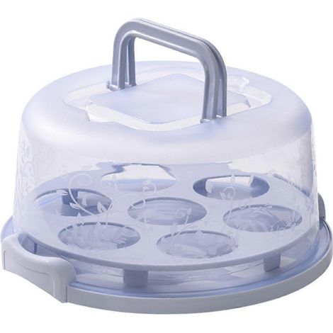 Boîte à gâteaux transparente avec couvercle et poignées, support à cupcakes, C (1/5)