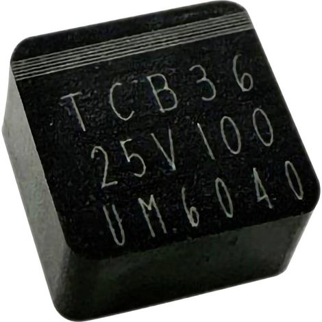 Condensatore elettrolitico TRU COMPONENTS 0603 100 µF 25 V 20 % (L x L x A) 6.5 x 6.5 x 3.0 mm 1 pz. SMD