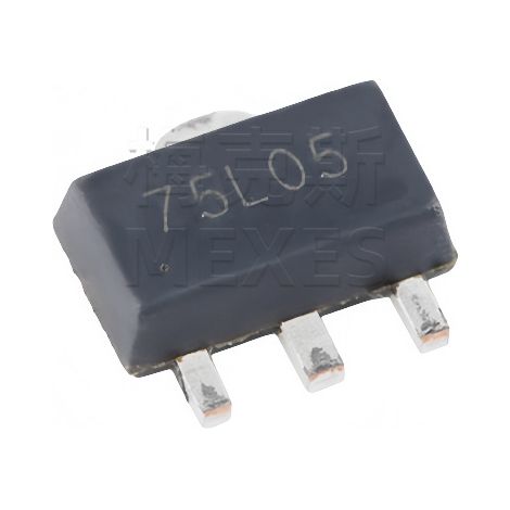 Changdian CJ75L05S SOT-89-3 36V CMOS Low Current Consumption 300mA Voltage Regulator Electronic Components (5 units)