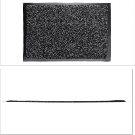 Zerbino d'ingresso antiscivolo extra sottile 40 x 60 cm design moderno atmosfera accogliente in polipropilene grigio 130008611