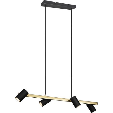 Lustre suspension MARLEY Trio laiton/noir 4xGU10 Ø80cm (1/5)