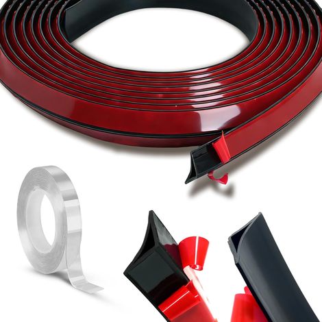 4Mx2cm Plinthe d'angle autocollante noire pour plans de travail avec ruban adhésif double face Nano de 10 mm x 2 m (1/5)