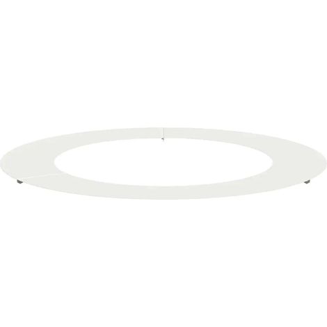 Anillo de árbol decorativo moderno jardín 90 x 90 cm protege raíces mejora la estética en acero blanco 020052329 (1/5)