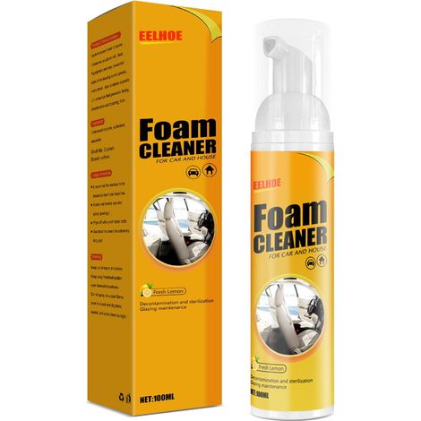Nettoyant En Mousse Polyvalent - 100 ml - Pour Intérieur Automobile Et Intérieur Maison - Parfum Citron (1/3)
