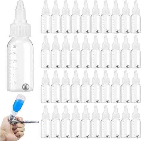 Lot de 50 flacons de peinture aérographe vides de 30 ml. (1/5)