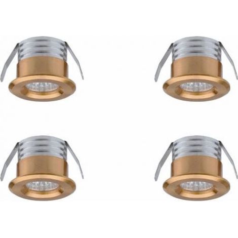 Spot LED Encastrable - 3 W - 3000 K - 300 Lm - Angle 20-30° - IP22 - Pour Plafond ou Meuble - Lot de 4 (1/3)