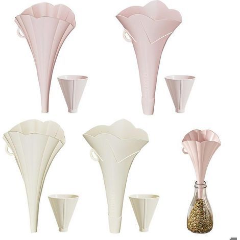 Lot de 4 Entonnoir Cuisine en Silicone Petit Entonnoir Suspendu Portable Mini Entonnoir pour Bière Huile Bouteilles D'eau Liquides (1/5)