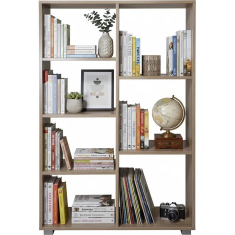 Libreria in Legno con 7 Ripiani Galilei Rovere
