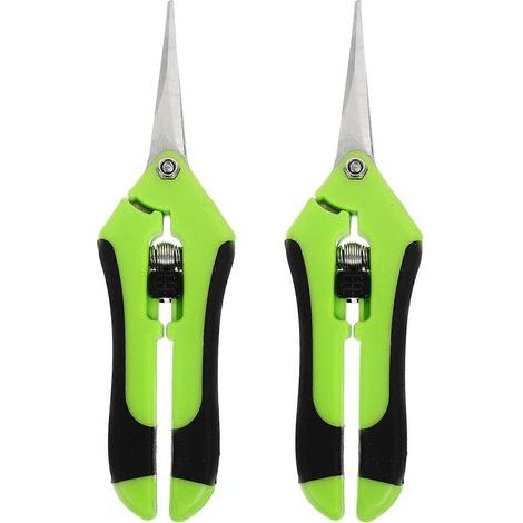 Set mit 2 Gartenscheren mit Kunststoffgriffen, tragbare professionelle Gartenschere aus Edelstahl – 16,50 x 4,50 x 1,20 cm (1/4)
