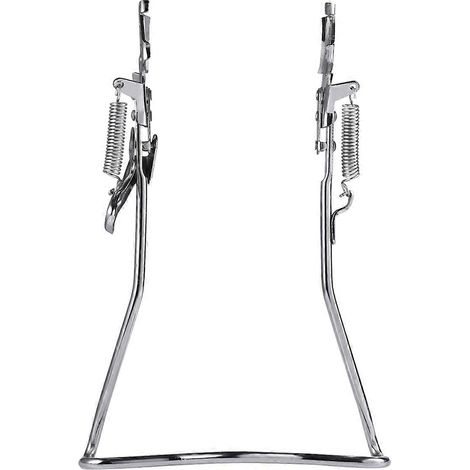 Support de rangement pour vélos durable, compatible avec 2 supports de stationnement argentés. (1/5)