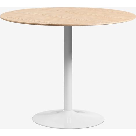 Mesa de comedor redonda en MDF y hierro Yvetta SKLUM