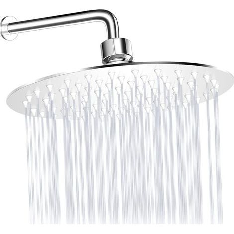 Regenduschkopf, 20 cm rund, aus Edelstahl 304 mit Antiverstopfungs-Silikagel (1/5)