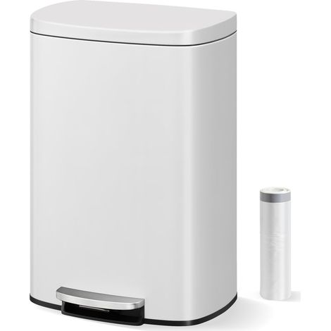 Poubelle cuisine 50 L blanc à pédale (1/5)