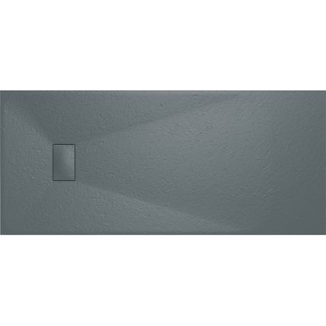 Aquariss SMC Slate Effect Shower Enclosure Tray Base 80cm Wide and Length 180cm Anthracite