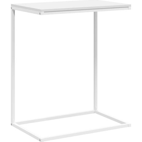 Maison Exclusive - Mesa auxiliar de madera contrachapada blanco 5 (1/5)