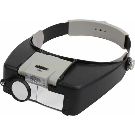 Memkey – LED-Vergrößerungsstirnband 1,5x 3x 6,5x 8x 10x – Stirnlampe mit Wechsellinsen – Für präzises Arbeiten und sorgfältige Inspektionen