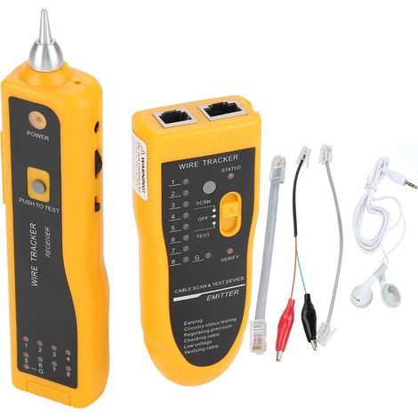 Rosvola Netzwerkkabel-Finder, RJ45/RJ11-Tester für Telefonleitungen und LAN-Kabel, Leitungsfinder