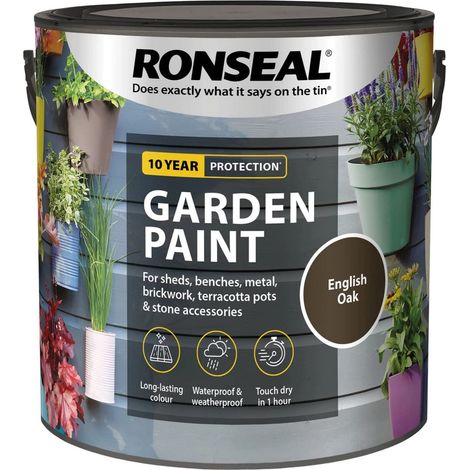Ronseal Garden Paint English Oak 2.5 litre RSLGPEO25L